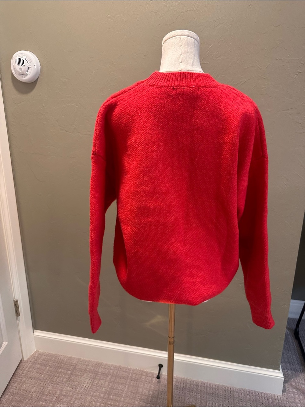Baltic Born Raspberry Red Oversized Crewneck Sweater - Picture 4 of 7